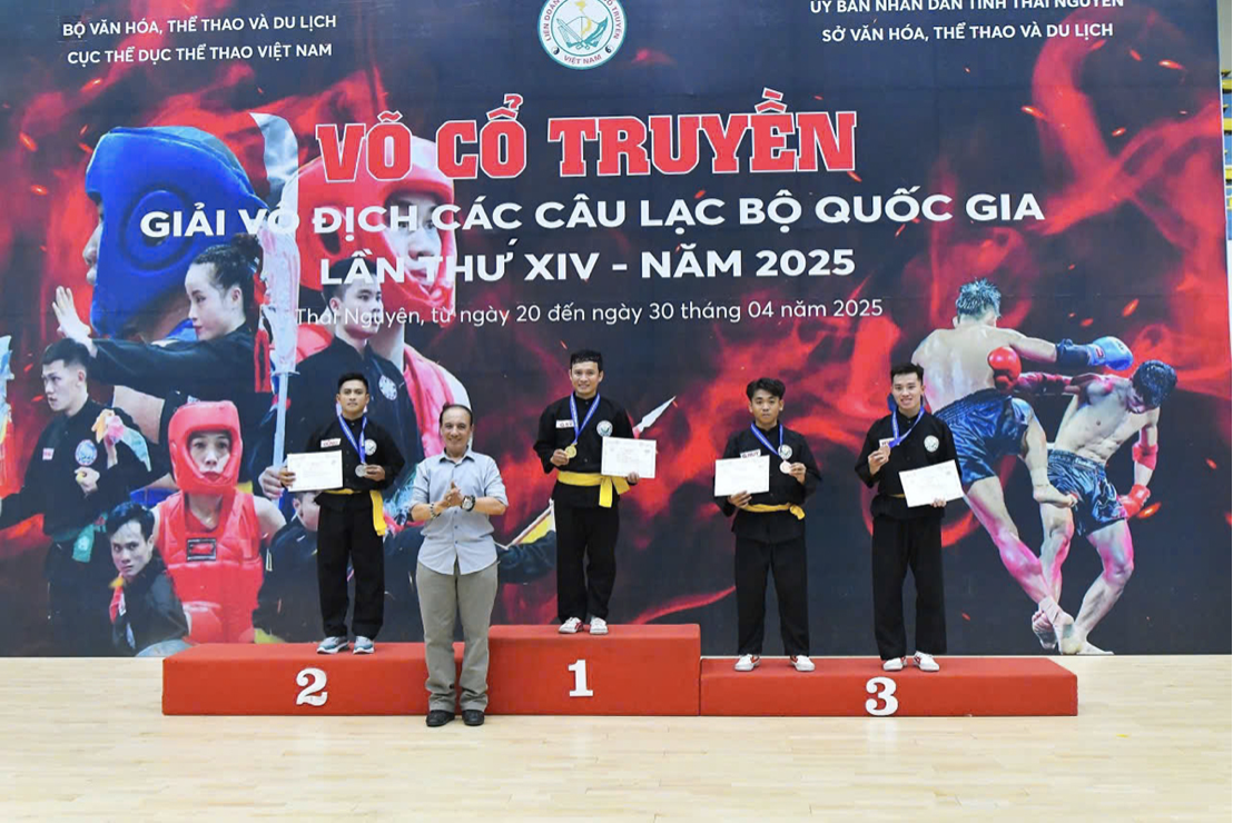 Đồng Nai giành 2 huy chương vàng tại giải câu lạc bộ võ cổ truyền quốc gia 2025