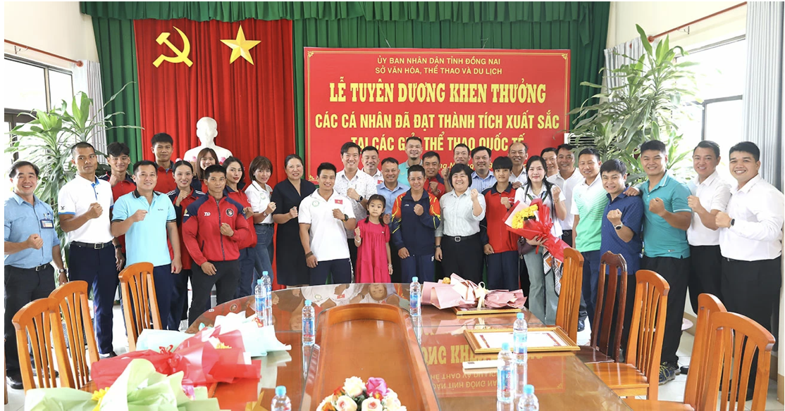 Tuyên dương khen thưởng các vận động viên Đồng Nai đạt thành tích xuất sắc tại các giải thể thao quốc tế