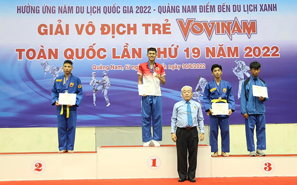 Đồng Nai xếp hạng 5 toàn đoàn Giải vô địch trẻ vovinam toàn quốc 2022