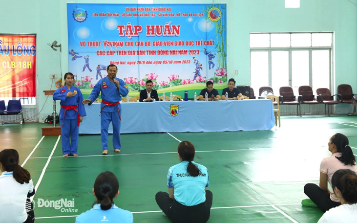 Khai giảng lớp tập huấn võ Vovinam cho giáo viên giáo dục thể chất